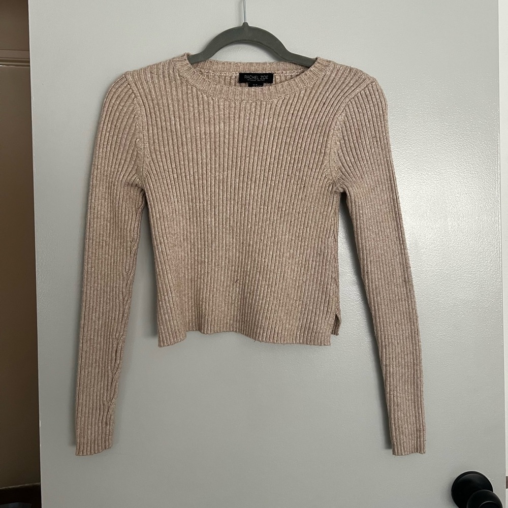 Rachel zoe cream long sleeve top .